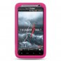 Pink SOFT SILICONE SKIN CASE COVER + Car Charger for HTC THUNDERBOLT