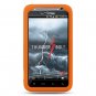 Orange SOFT SILICONE SKIN CASE COVER + Screen Protector  for HTC THUNDERBOLT