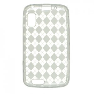 Clear Argyle TPU Case Cover + Screen Protector for Motorola Atrix 4G