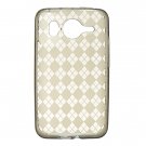 HTC Inspire Gray/Smoke TPU Argyle Case + Screen Protector + Car Charger