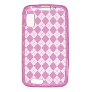 Pink Argyle TPU Case Cover + Screen Protector for Motorola Atrix 4G