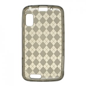 Smoke Argyle TPU Case Cover + Screen Protector for Motorola Atrix 4G