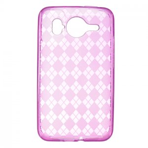 HTC Inspire Pink TPU Argyle Case + Screen Protector