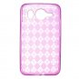 HTC Inspire Pink TPU Argyle Case + Screen Protector