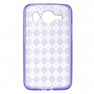 HTC Inspire Purple TPU Argyle Case + Car Charger + Screen Protector
