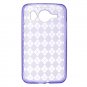 HTC Inspire Purple TPU Argyle Case + Car Charger + Screen Protector