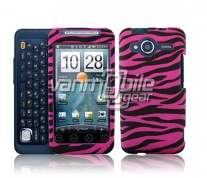 HTC Evo Shift 4G Pink/Black Zebra Design Hard 2-pc Plastic Case