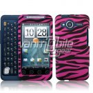 HTC Evo Shift 4G Pink/Black Zebra Design Hard 2-pc Plastic Case + Screen Protector Car Charger