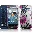HTC Evo Shift 4G Pink Lotus Design Hard 2-pc Plastic Case + Screen Protector