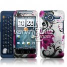 HTC Evo Shift 4G Pink Lotus Design Hard 2-pc Plastic Case + Screen Protector + Car Charger