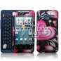 HTC Evo Shift 4G Pink/Black Hearts Design Hard 2-pc Plastic Case + Screen Protector