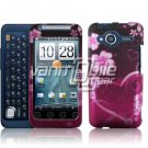 HTC Evo Shift 4G Pink Hearts/Flowers Design Hard 2-pc Plastic Case + Car Charger
