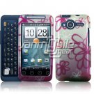 HTC Evo Shift 4G Pink Flowers Doodle Design Hard 2-pc Plastic Case