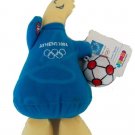 2004 Athens olympic games official phoebus mascot with soccer ball