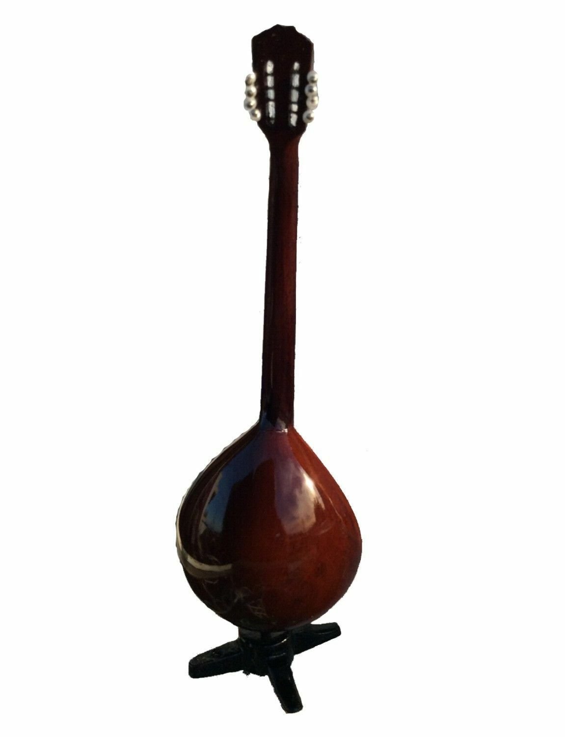 miniature Greek wooden bouzouki decorative 21 cm (8,2 ") with stand