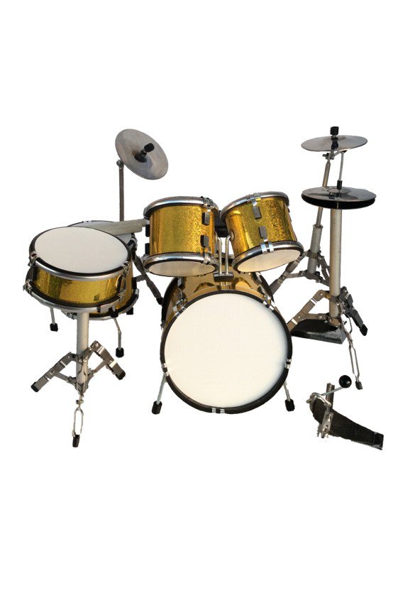 Gold Miniature drum set decorative