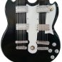 Miniature double neck guitar decorative
