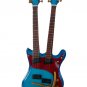 Miniature double neck guitar decorative