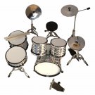 silver miniature drum set decorative