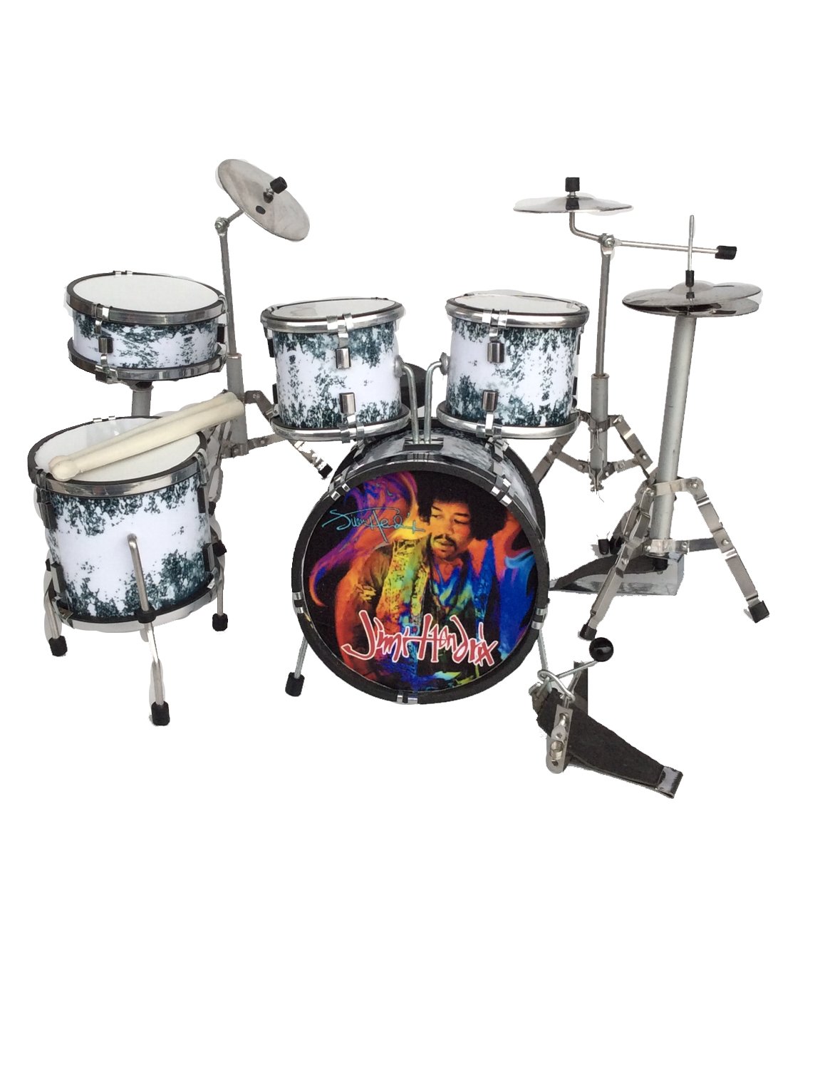 Jimmy Hendrix's miniature drum set decorative