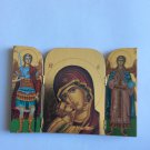 Triptych orthodox Christian wooden icon