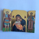 Triptych orthodox Christian wooden icon