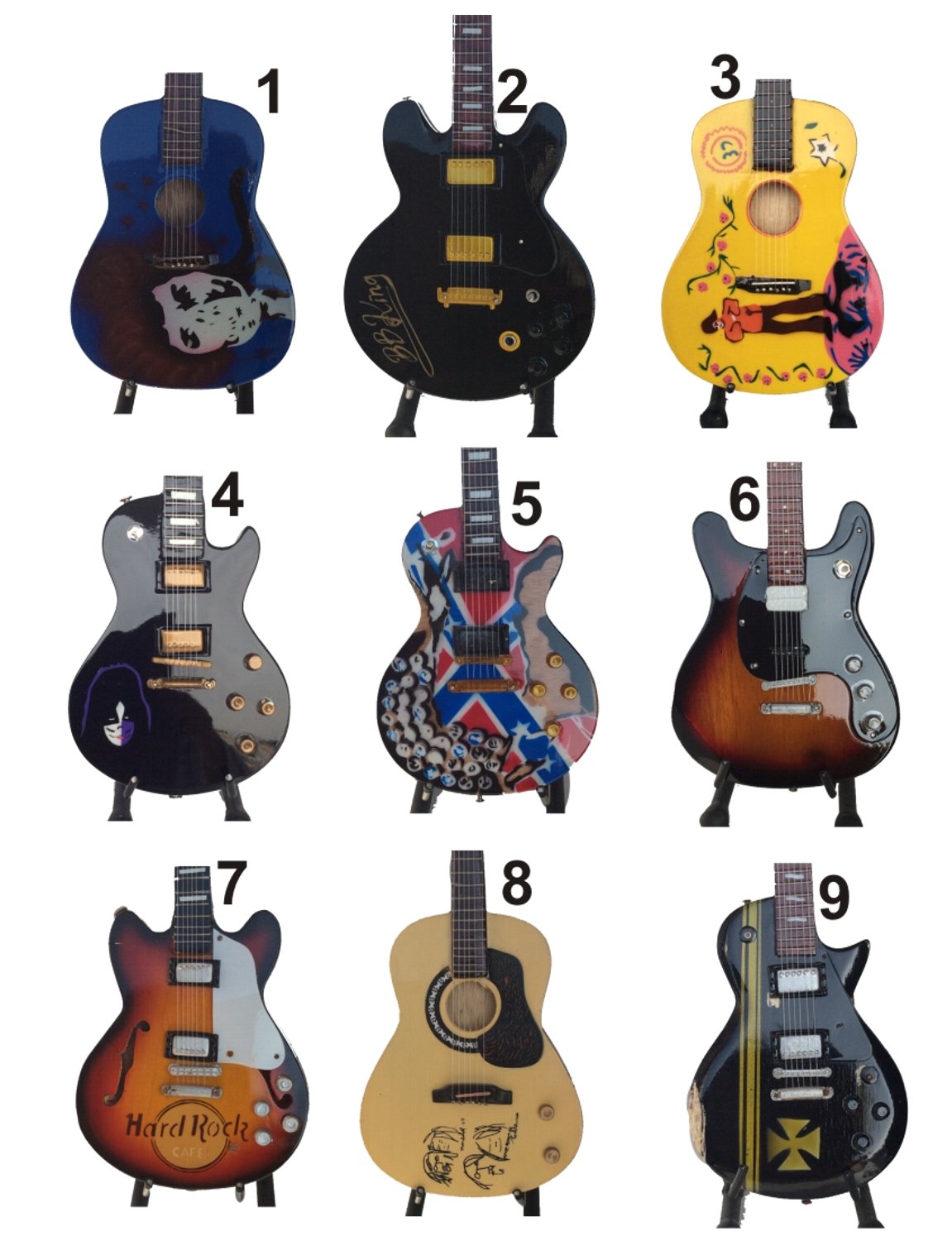 Miniature guitar decorative