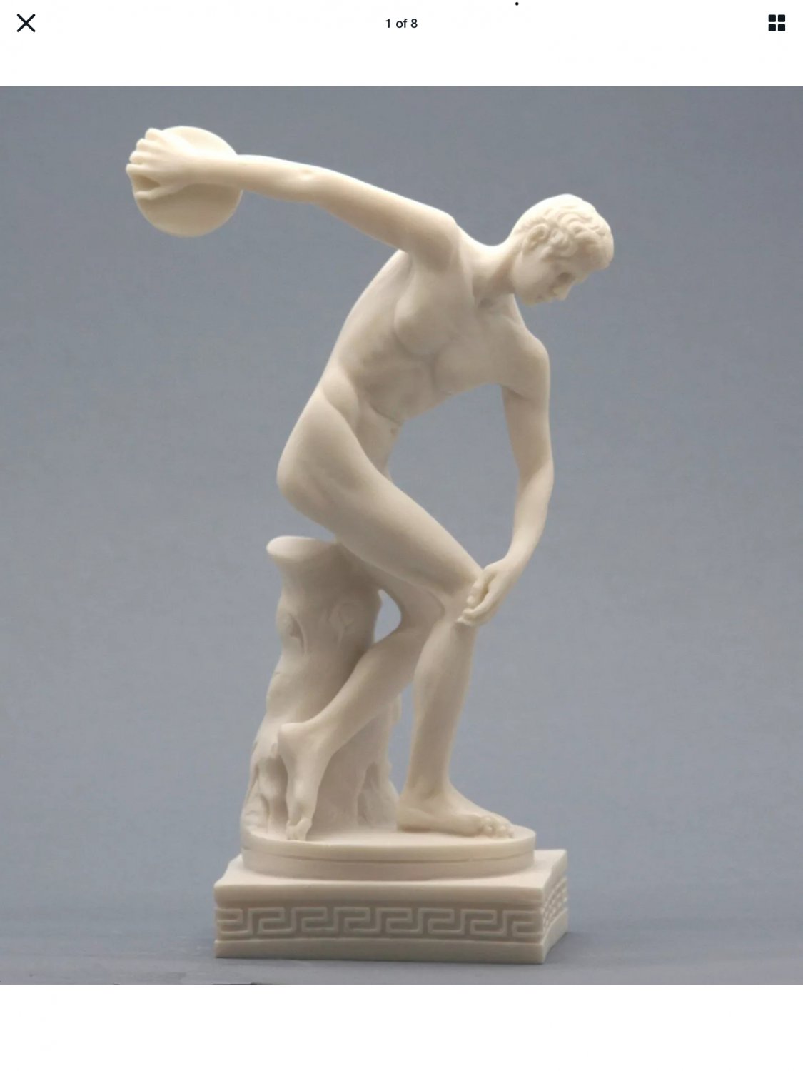 Discus thrower ( discobolus ) famous ancient Greek statue replica