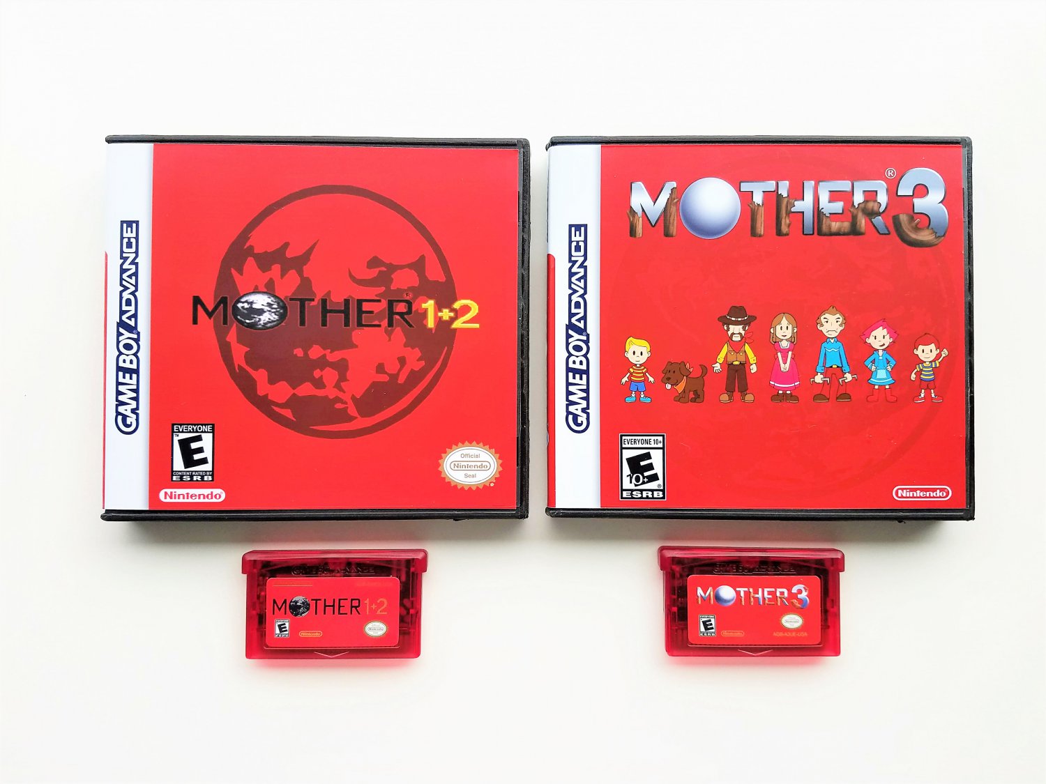 Mother 1 + 2 + 3 w/ case English Fan Translation - Earthbound Nintendo Game Boy Advance GBA