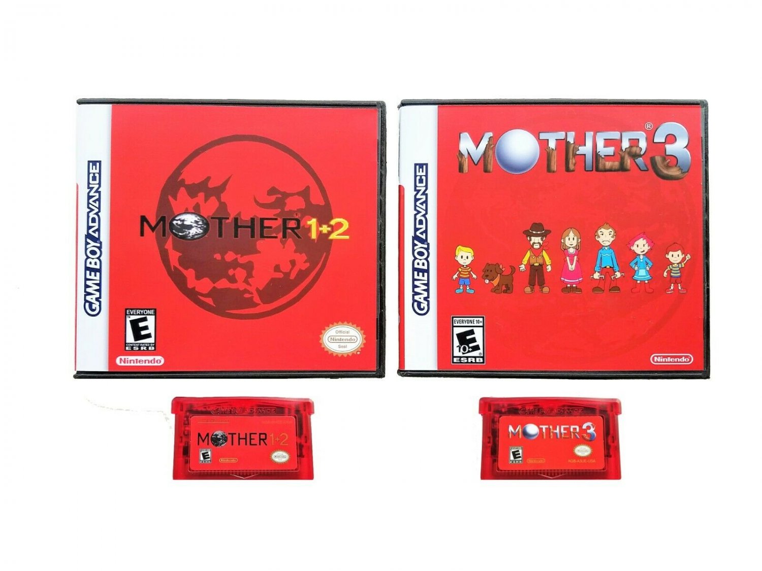 Mother 1 + 2 + 3 English Translated Earthbound Gameboy Advance GBA Game / Case