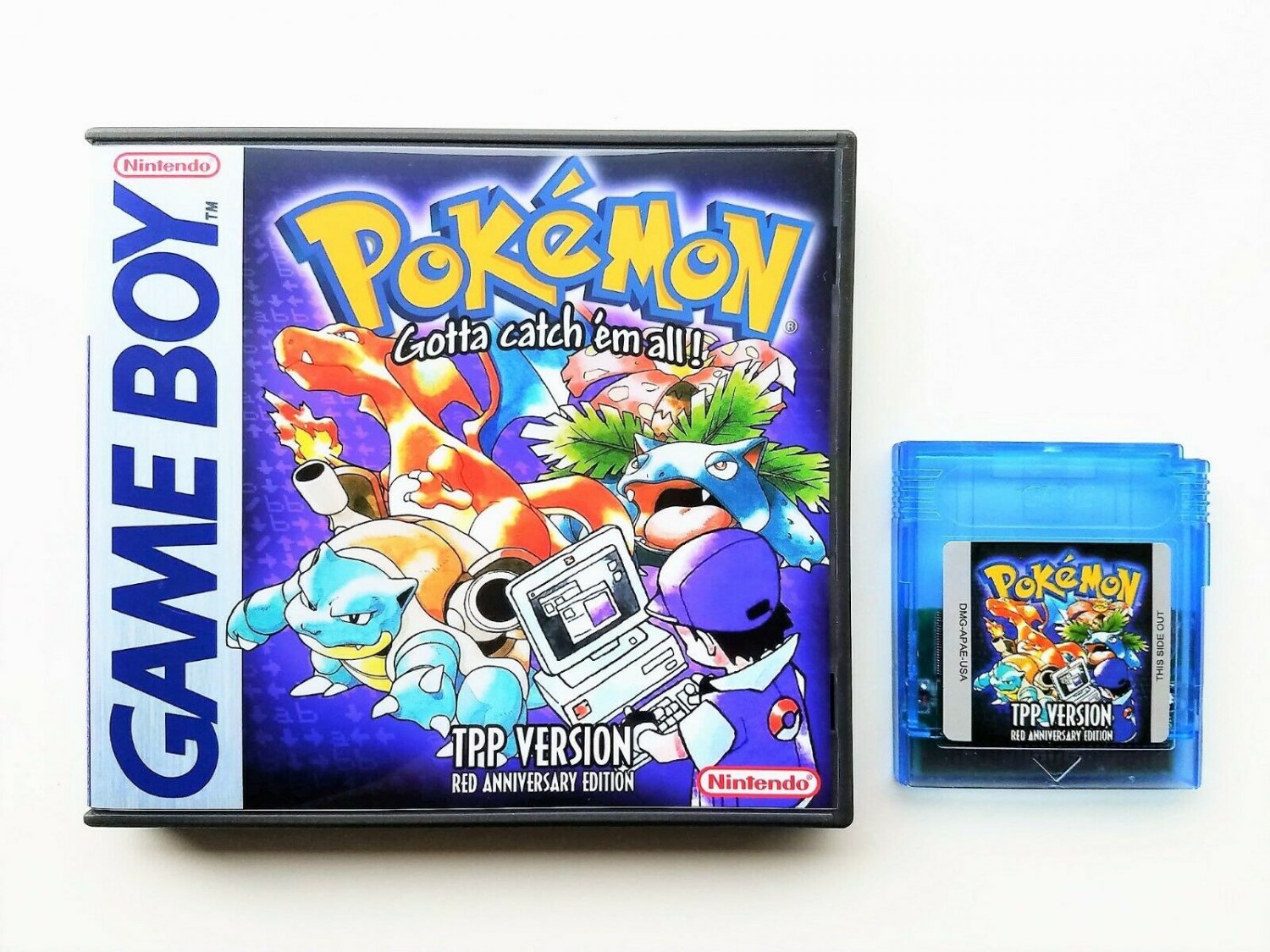Pokemon TPP - Twitch Plays Pokemon Game / Case Nintendo Gameboy Fan Made (USA)