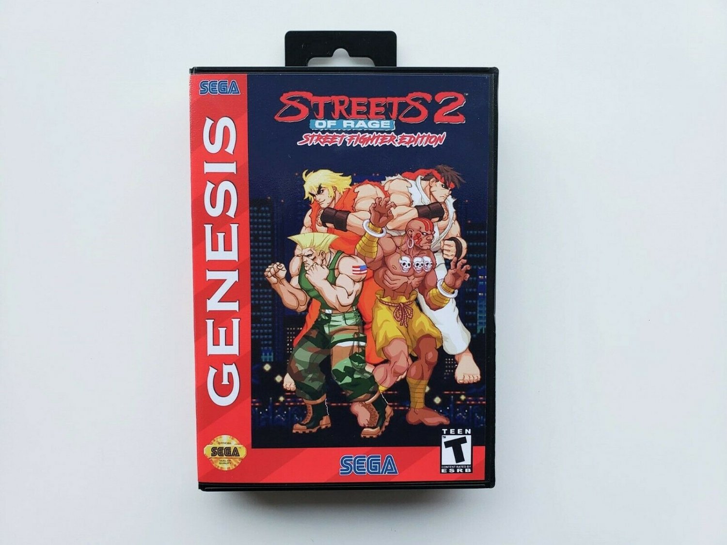 Street Fighter Edition Streets of Rage 2 Game / Case Sega Genesis Beats (USA)