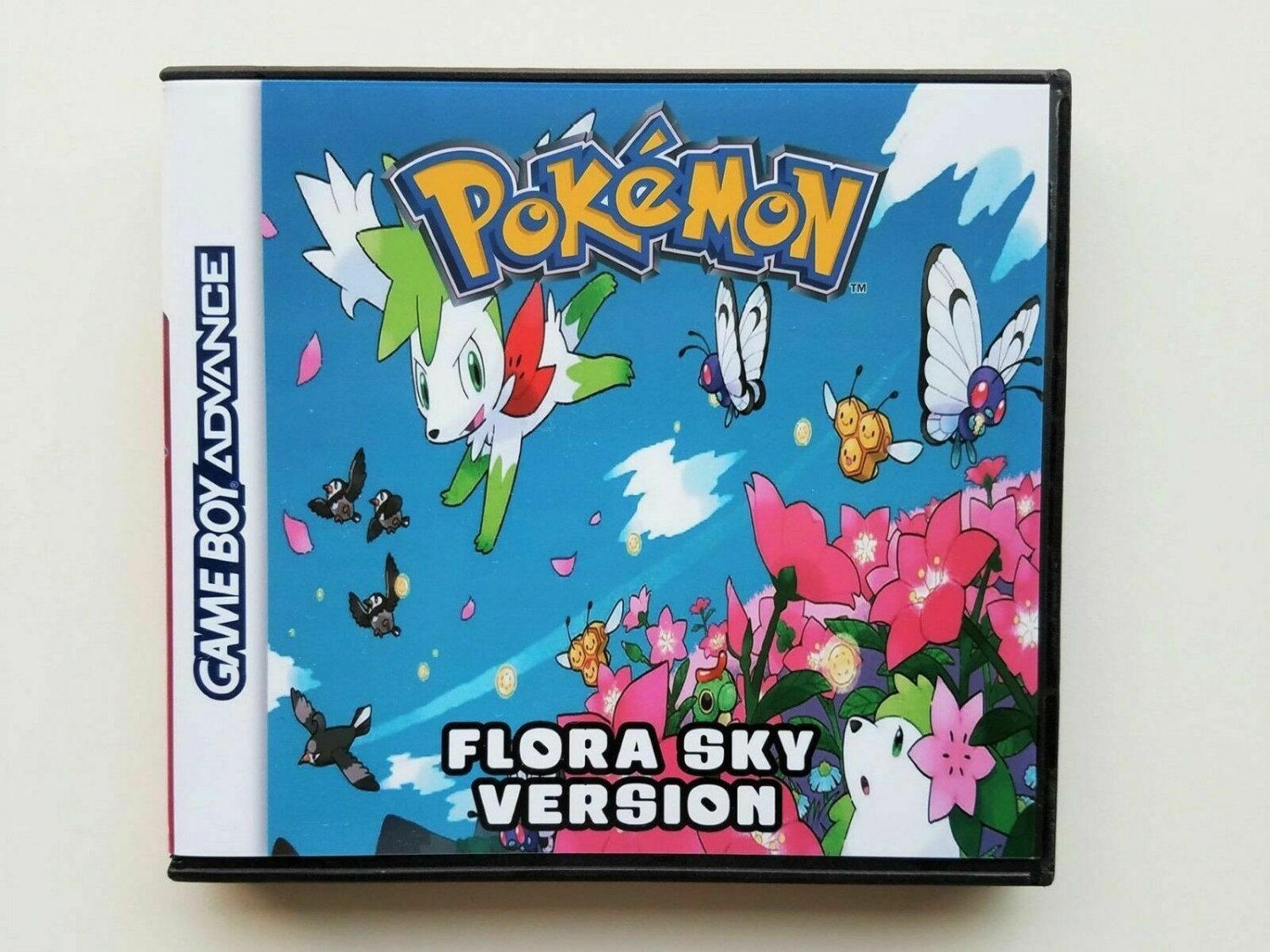 Pokemon Flora Sky Game Case Game Boy Advance Gba Emerald Fan Mod Usa