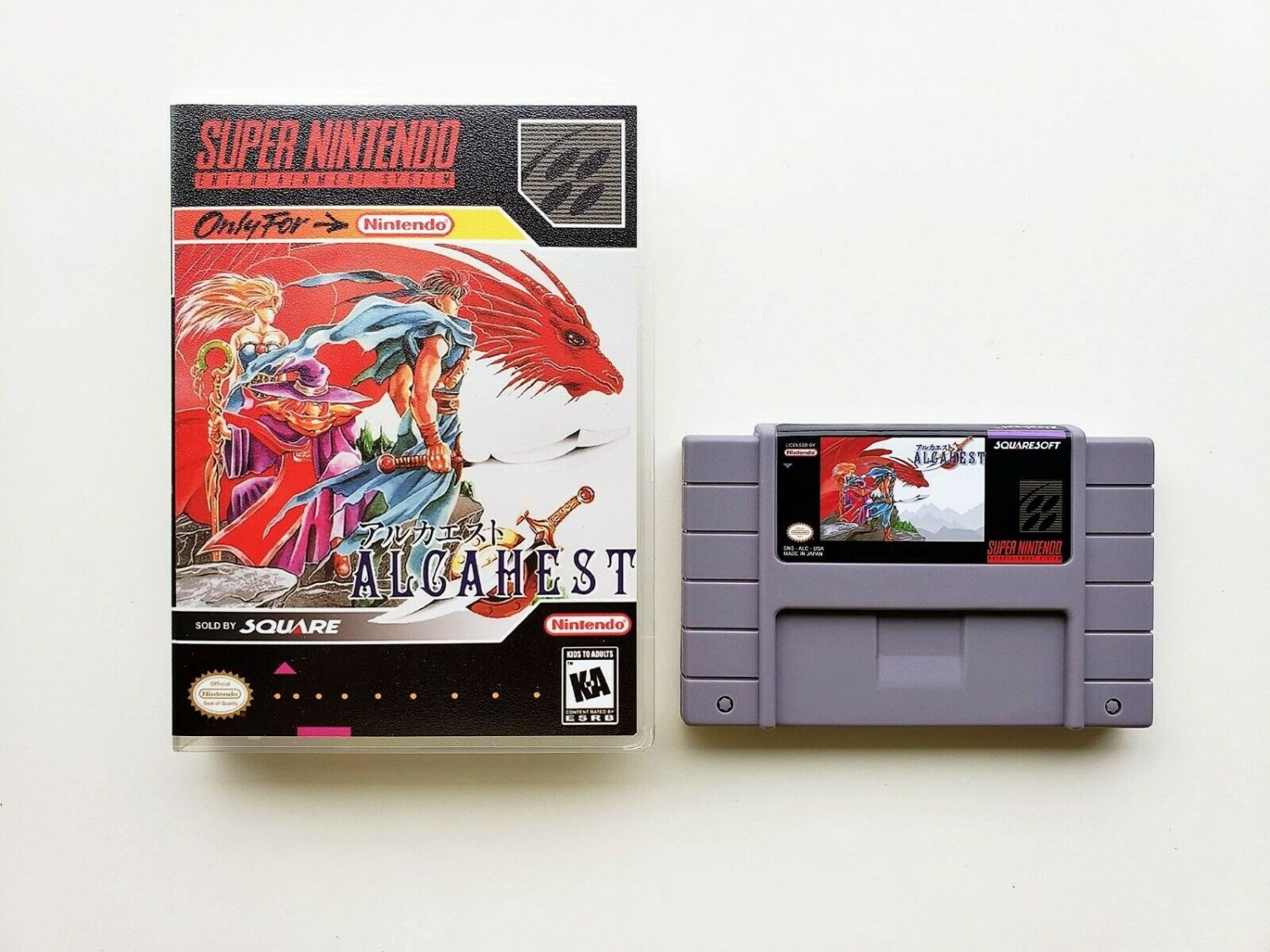 Alcahest Action RPG Anime Game / Case SNES Super Nintendo (English Translated)