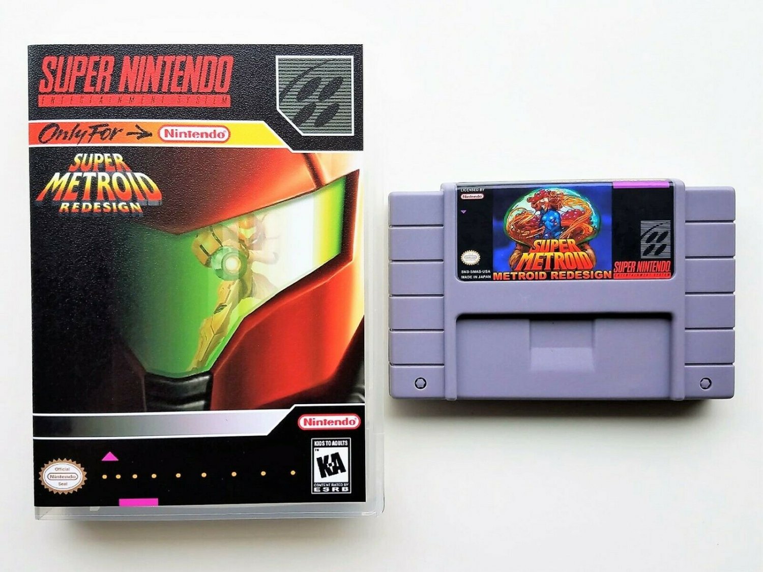 Super Metroid Redesign Game / Case - Custom Fan Made SNES Super Nintendo (USA)