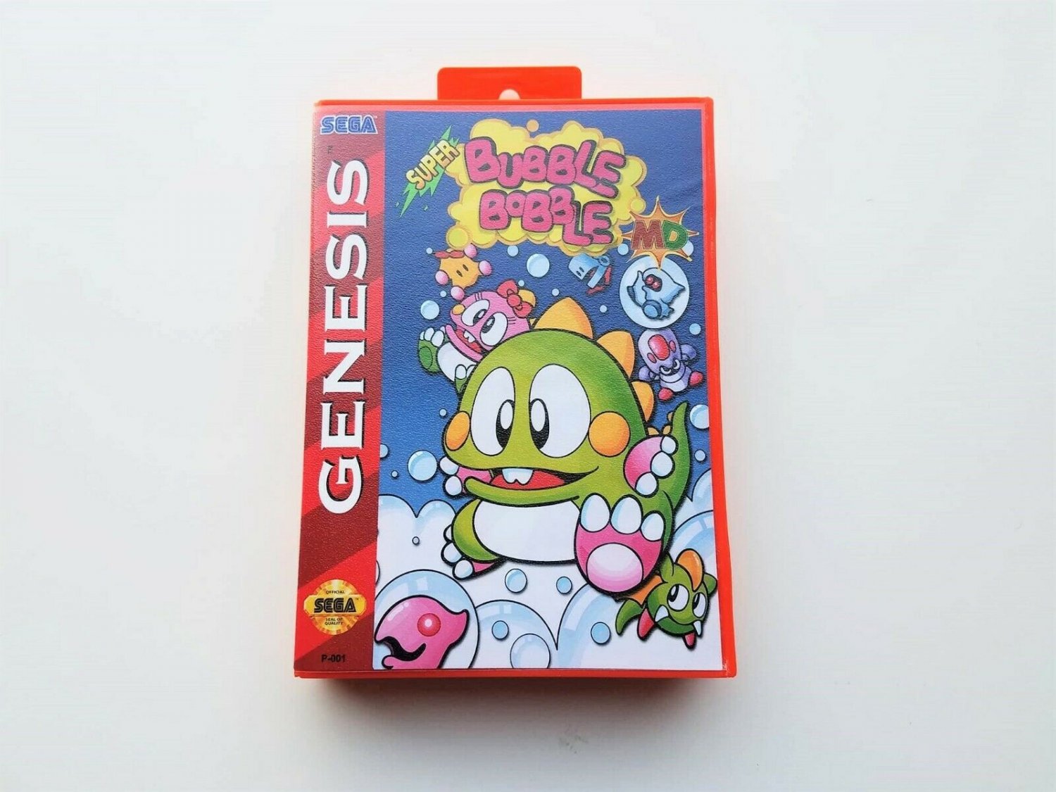 Super Bubble Bobble MD Game Sega Genesis Custom Game / Red Case (USA Seller)