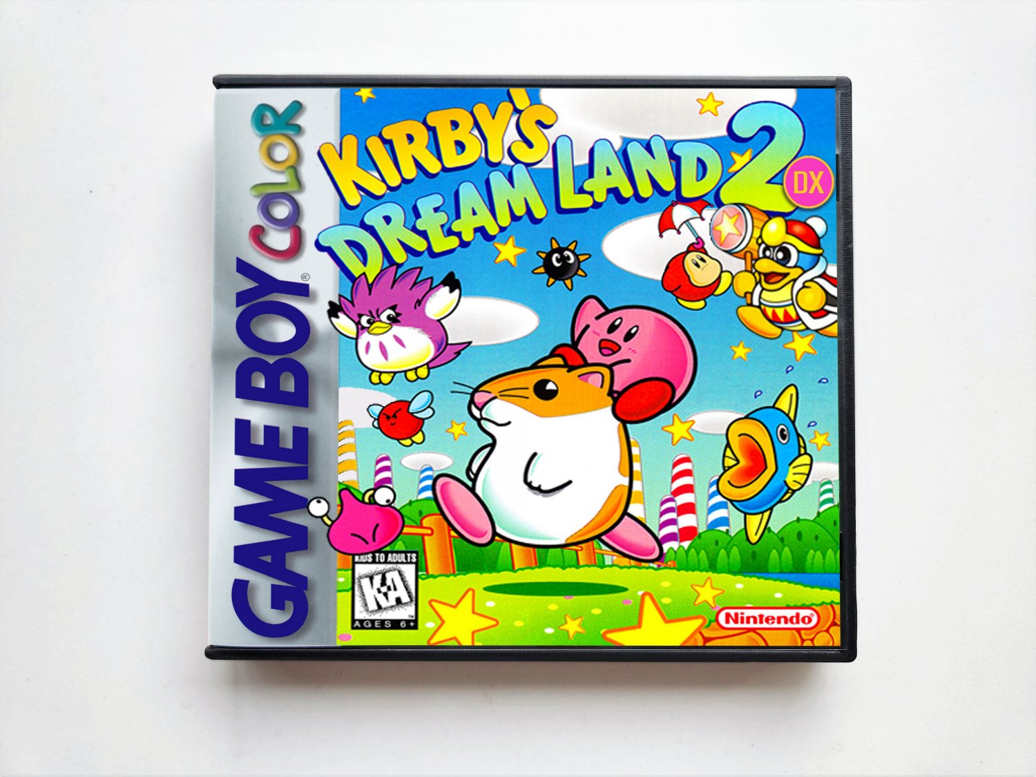 Kirbys Dream Land 2 DX Deluxe (GBC) Gameboy Color Custom Case / Game