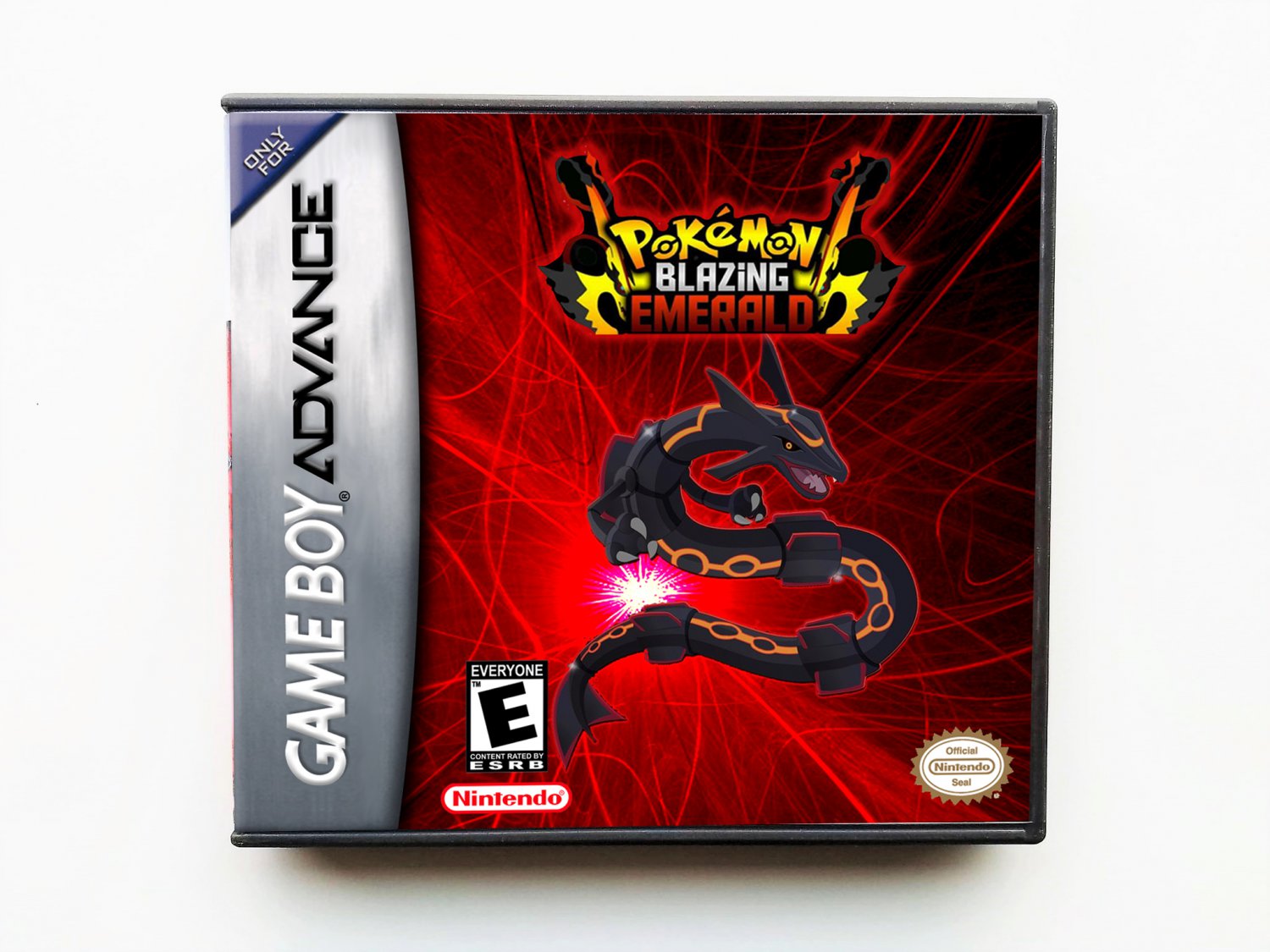 Pokemon Blazing Emerald Game / Case GBA Gameboy Advance Fan Mod (USA)