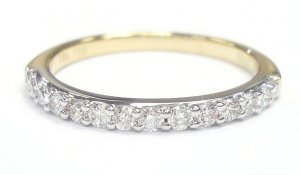 18K Yellow Gold 0.32cts. Diamond Wedding Band