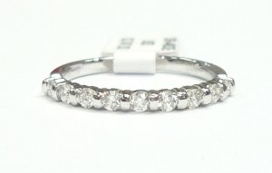 18K White Gold 0.31cts. Diamond Wedding Band
