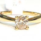 18K Yellow Gold 0.49 Diamond Solitare Ring