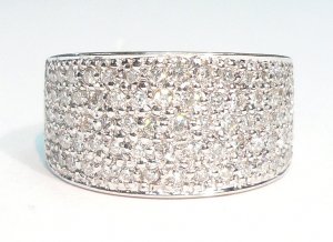 18K White Gold 1.01cts Diamond Ring