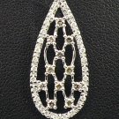 18K White Gold 0.19cts Diamond & 0.30 Brown Diamond Pendant