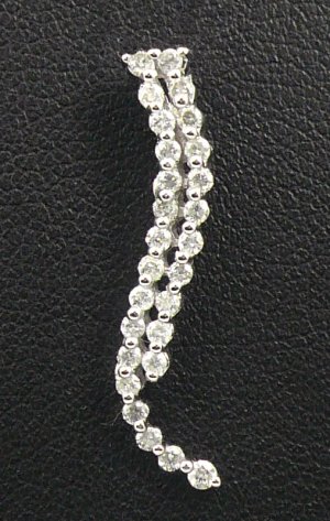 9K White Gold 0.36cts Diamond Pendant