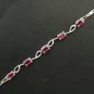 18K White Gold 1.76cts Ruby Bracelet