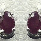18K White Gold 0.04cts Diamond & 2.04cts Ruby Earring