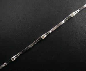18K White Gold 0.19cts Diamond Bracelet