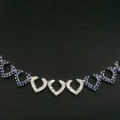 18K White Gold 1.77cts Diamond & 2.76cts Blue Sapphire Necklace