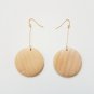 Natural Wood Circle Earrings