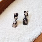 Black & White Tortoise Twist Studs